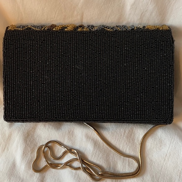 Carla Marchi vintage black beaded handbag/evening bag - Picture 4 of 7